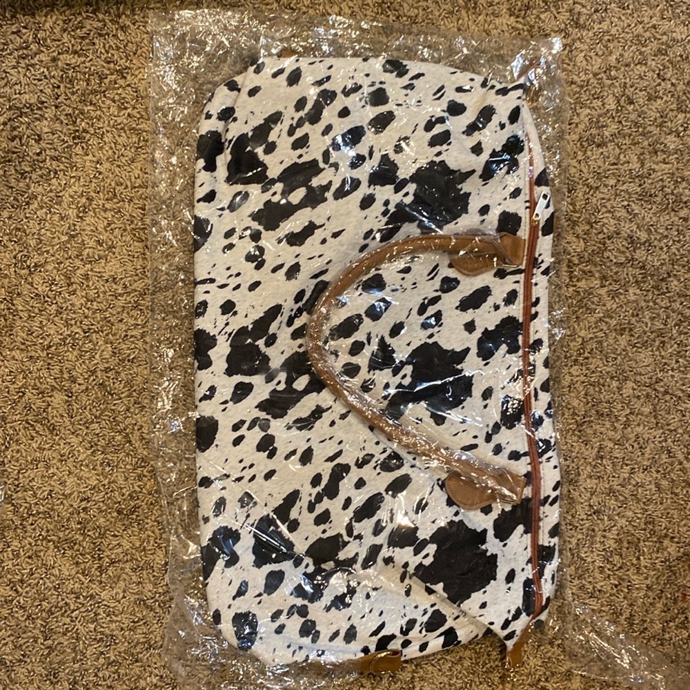 Cow print bag